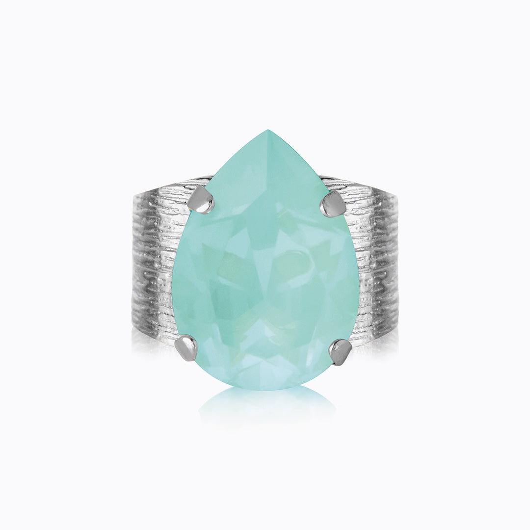 Classic Drop Ring - Soft Mint Green Dainty Jewelry for Women | Elegant Minimalist Ring for Everyday Wear, Gift for Her, Wedding, Anniversary, Party & Special Occasions