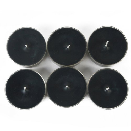 144-Piece Mega Oversized Tealight Candles in Black - Long-Lasting Flameless LED Candles for Home Decor, Weddings, Parties & Romantic Ambiance