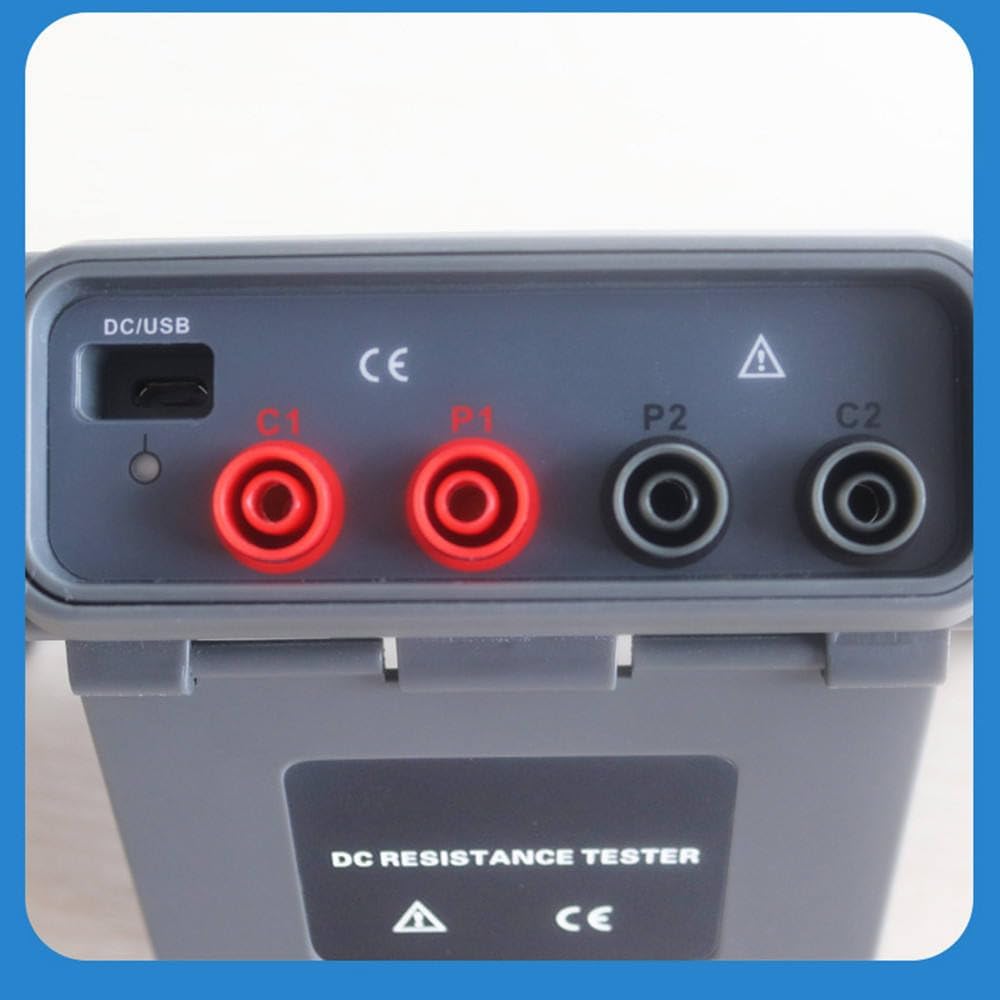 Digital DC Low Resistance Tester 0.001mΩ-300.0KΩ Micro Ohm Meter with USB Data Transfer, Overload Protection & 4-Wire Testing - Perfect for Electrical Maintenance, Circuit Testing and Industrial Equipment Diagnostics