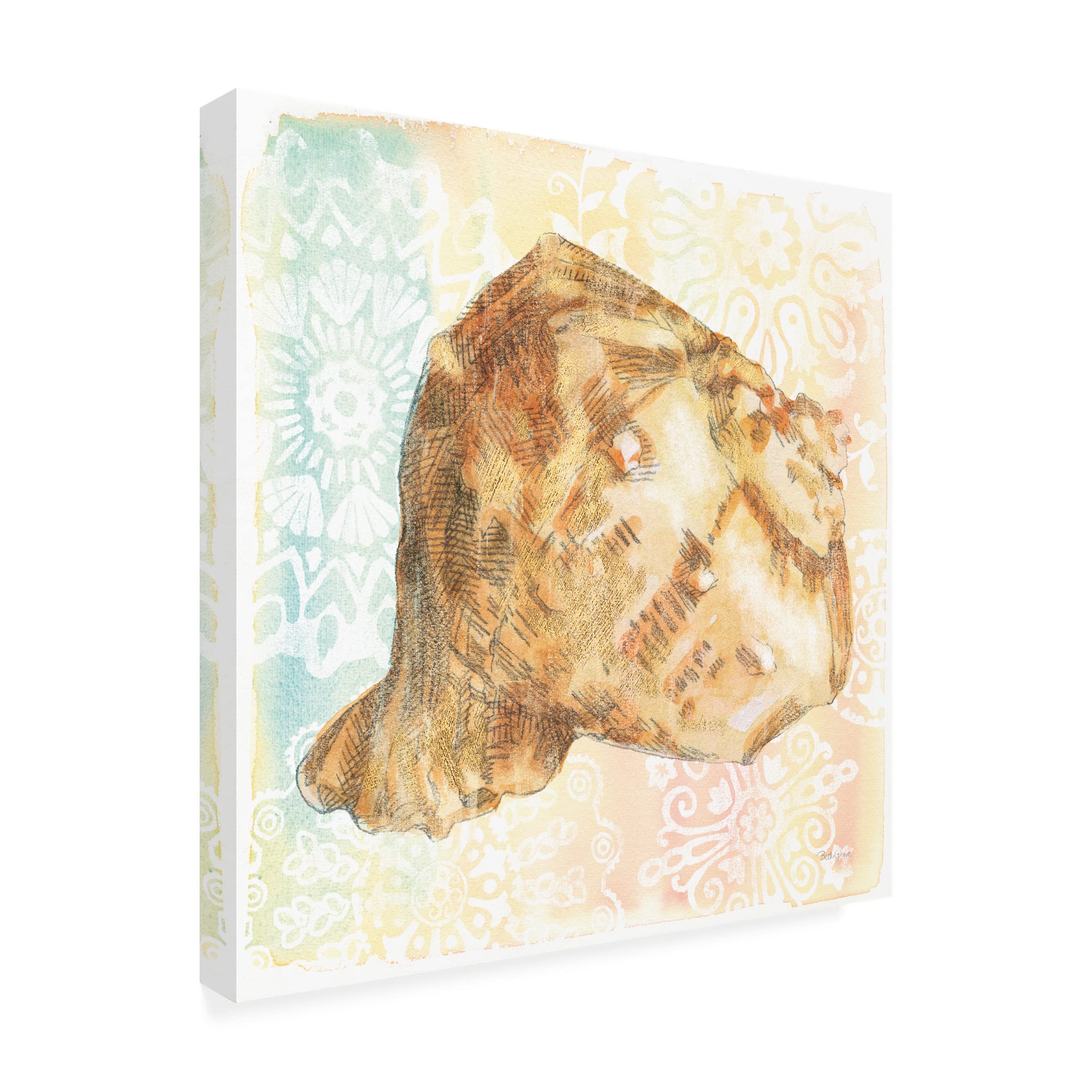 Beth Grove 'Golden Treasures III' Canvas Wall Art Print - Modern Home Decor for Living Room, Bedroom & Office | Trademark Fine Art Collection