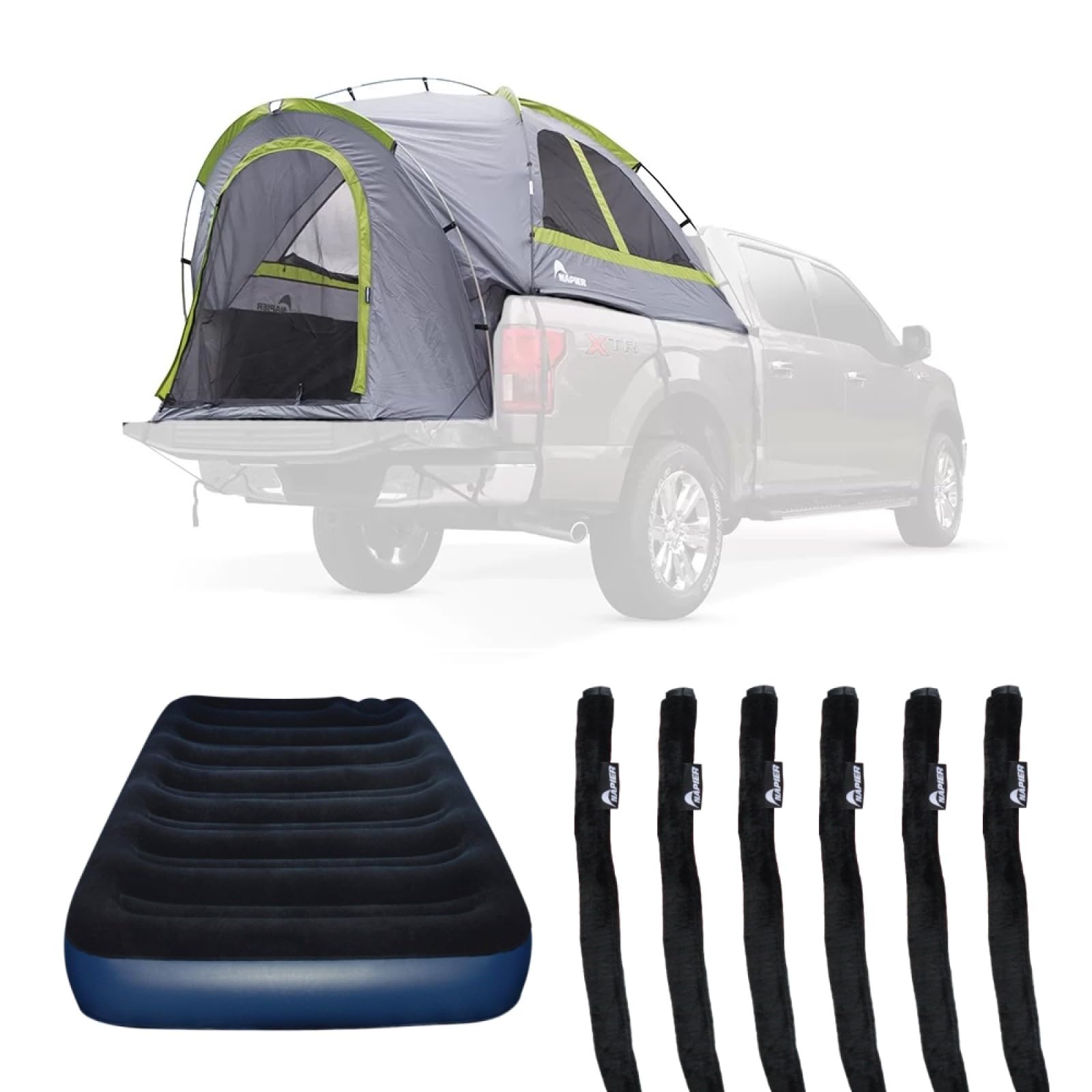 Napier Backroadz Truck Tent with Air Mattress - Waterproof 2-Person Camping Gear for Full Size Trucks