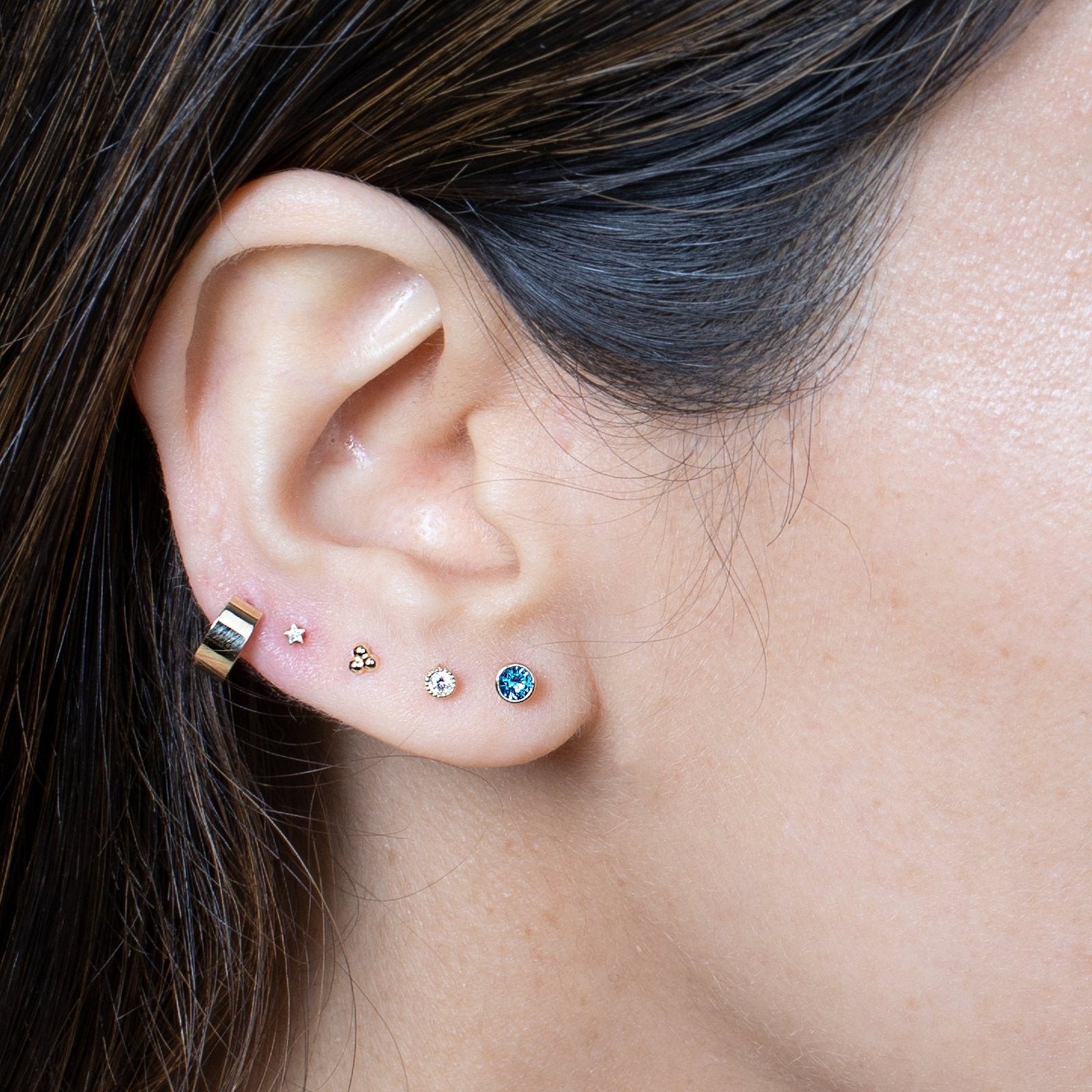 14k Solid Yellow Gold Flat Back Stud Earrings for Women | Hypoallergenic, Dainty & Elegant Jewelry | Perfect for Everyday Wear, Gifts & Special Occasions