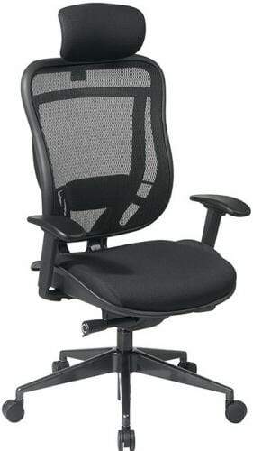 Ergonomic Space Seating Air Grid® High Back Mesh Office Chair with Lumbar Support - Adjustable Swivel Task Chair for Home & Office Workspaces - Perfect for Long Hours of Computer Work, Gaming, and Conference Rooms