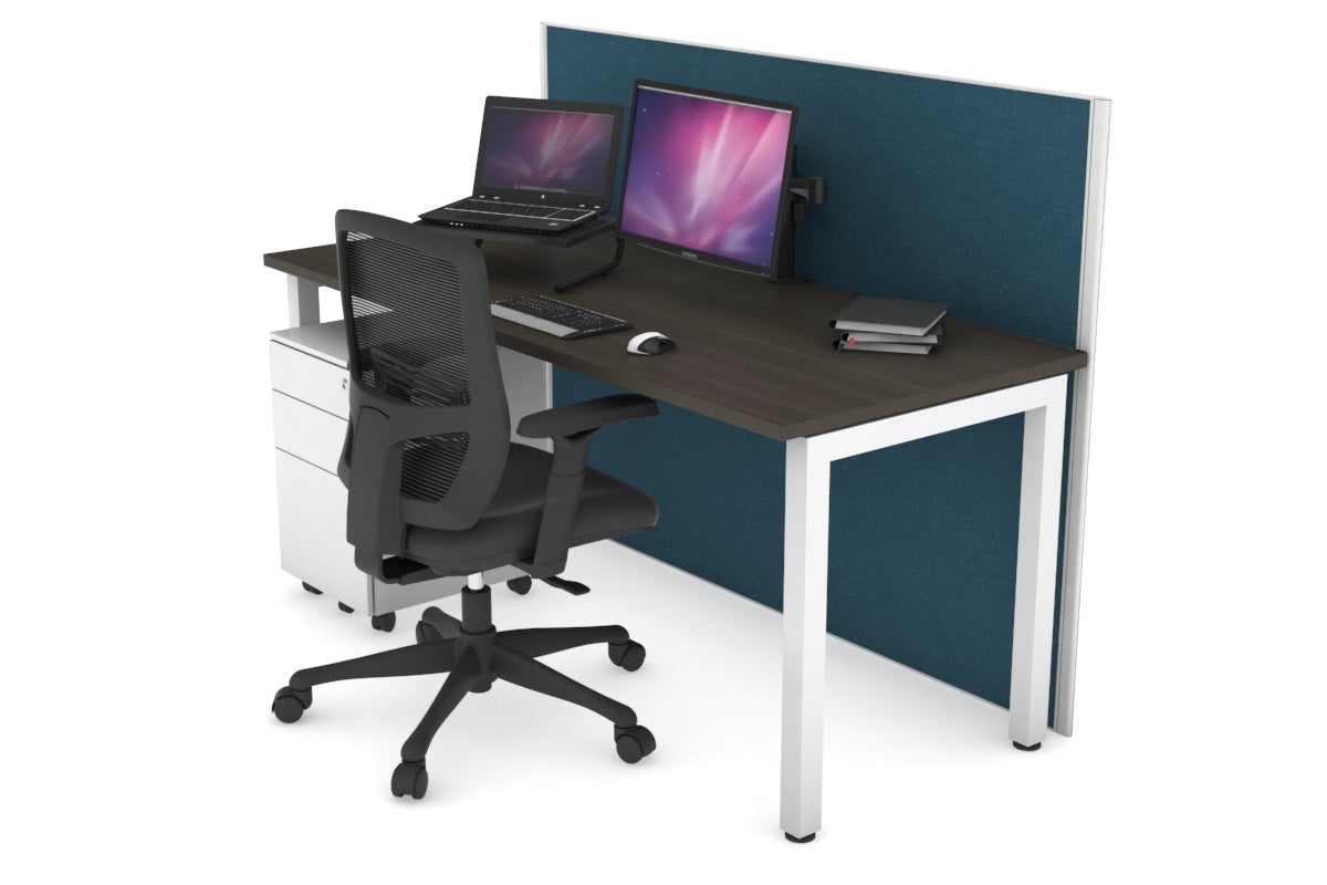 Horizon Quadro Square Legs Office Desk - 1400L x 700W Modern Workstation for Home & Office - Perfect for Remote Work, Study & Conference Rooms