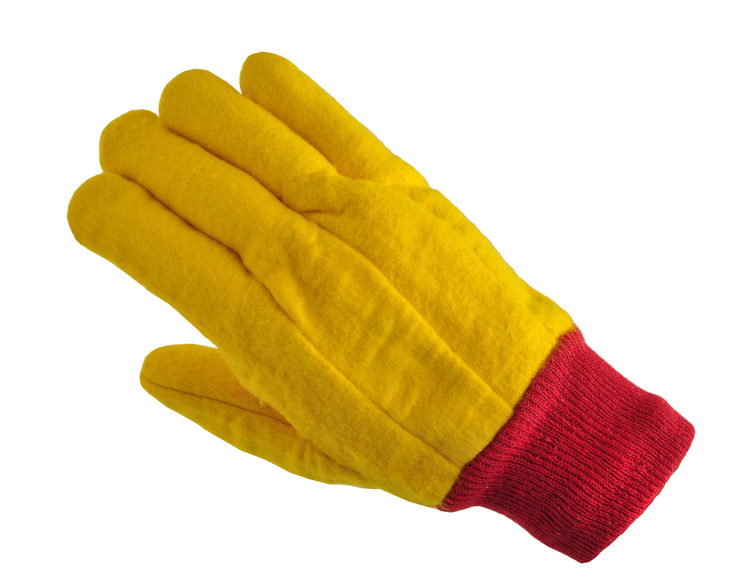 GF Gloves 5414-144 Heavy Duty Double Layer Work Gloves for Men & Women - Large Size, Yellow (Pack of 144) - Ideal for Construction, Landscaping, Gardening & Heavy Duty Chores