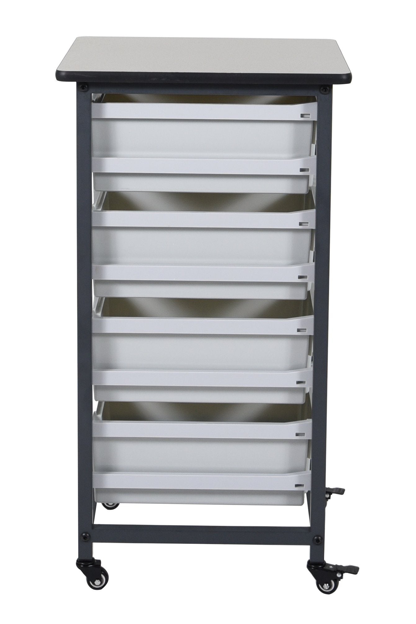 Luxor MBS SR 4L Mobile Bin System Single Row - Space-Saving Storage Solution for Warehouse, Retail & Office Organization