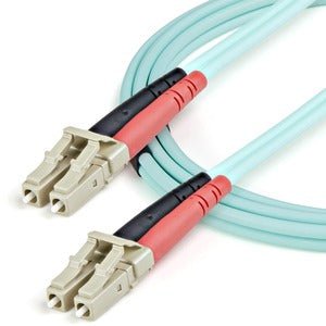 10Gbps 1m LC to LC Duplex Multimode Fiber Patch Cable (50/125μm, Aqua, LSZH) - High-Speed Data Center & Network Connectivity
