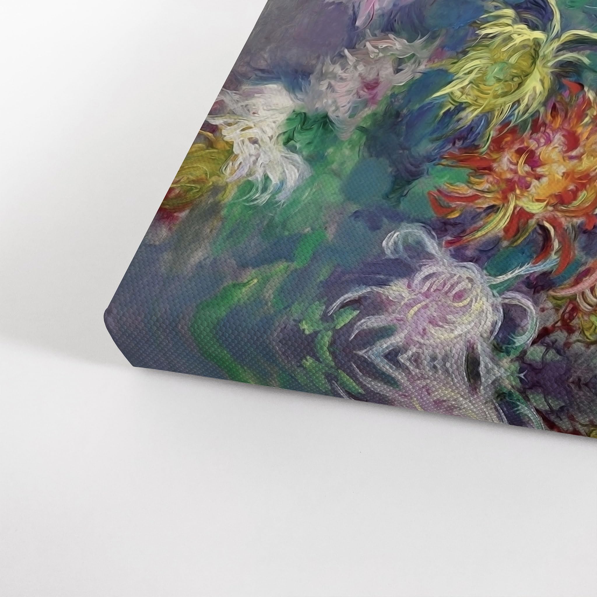 Claude Monet Sunflower Bouquet & Chrysanthemums 2-Piece Canvas Wall Art Set - Famous Oil Painting Reproduction, Modern Home Decor (15x22 Inches, Ready to Hang) | Perfect for Living Room, Bedroom, or Office Wall Decor | Made in USA