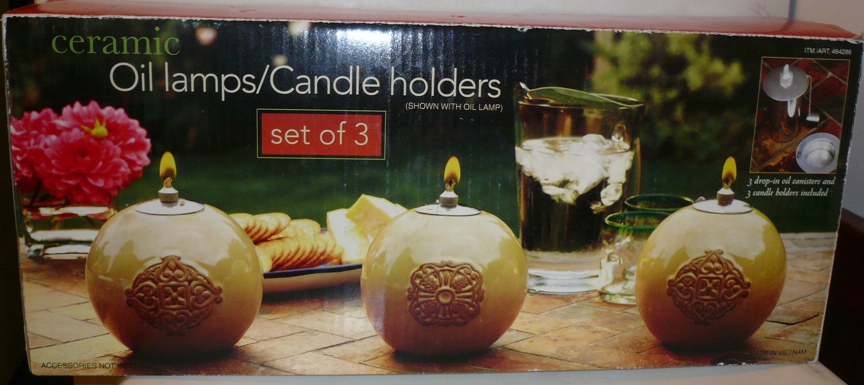 Handmade Artisan Ceramic Oil Lamps & Candle Holders - Weather Resistant for Outdoor & Indoor Use - Perfect for Patio, Garden, Wedding Decor & Cozy Home Ambiance