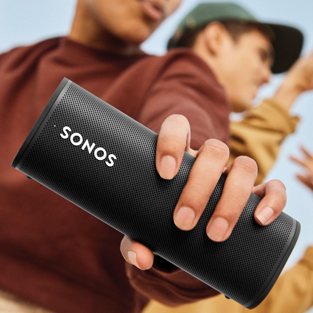 Sonos Roam & Wireless Charger Bundle - Ultra Portable Waterproof Bluetooth/WiFi Smart Speaker - Perfect for Travel, Outdoor Adventures & Home Use