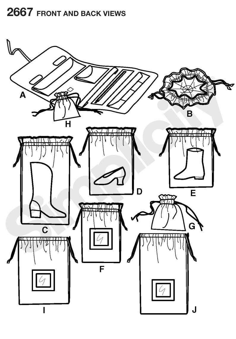 Simplicity 2667 Easy Sewing Pattern for DIY Crafts & Home Decor Projects - One Size Fits All - Perfect for Beginners & Craft Enthusiasts