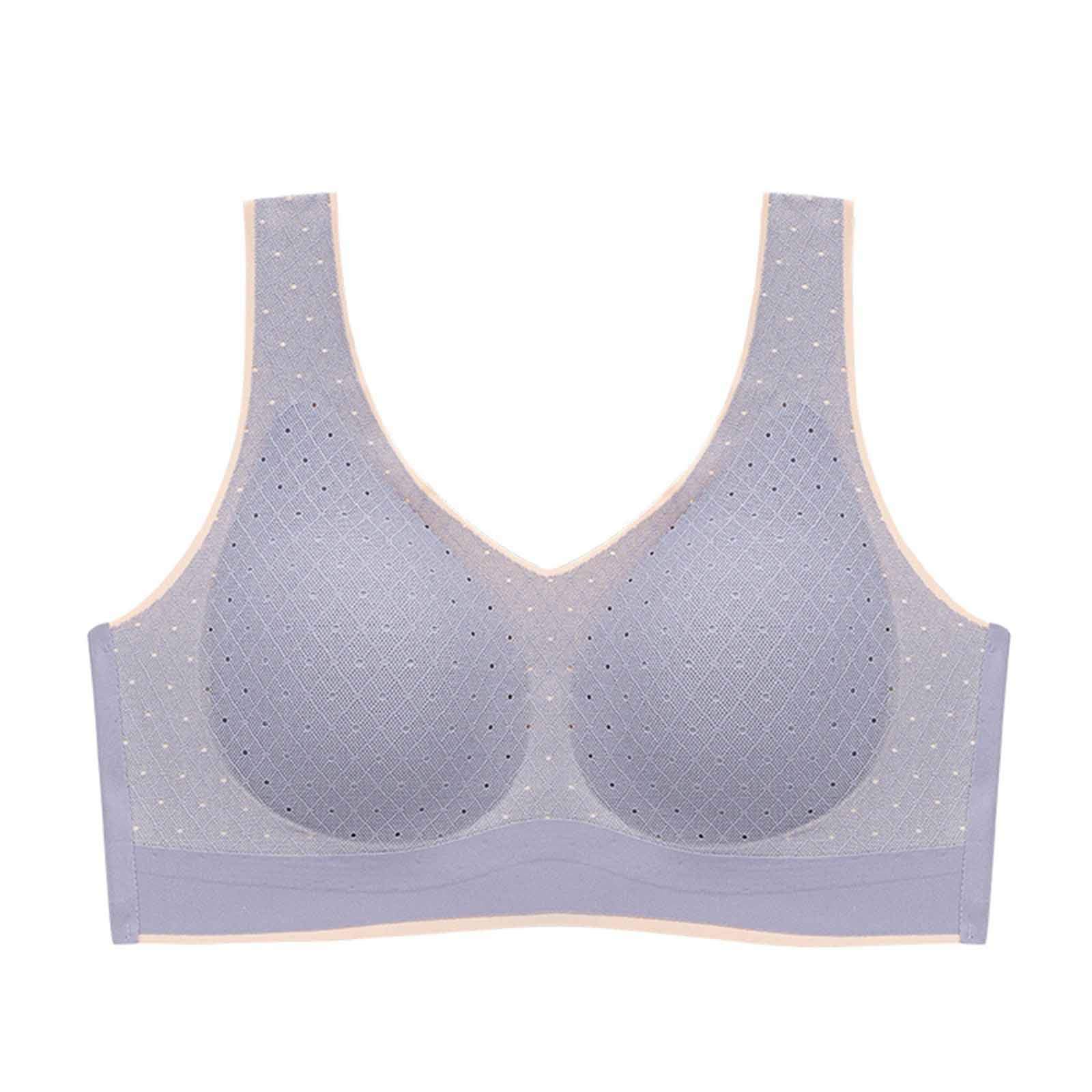 Xipcokm Women's Sexy Wirefree Push-Up Sports Bra - Unlined Comfort Wireless Bra with Breathable Seamless Design for Yoga, Gym & Everyday Wear