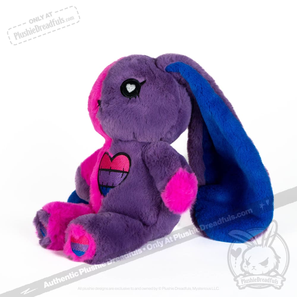 Plushie Dreadfuls Bi Bunny - Soft Stuffed Animal Toy for Kids, Cute Bunny Plushie for Gifts, Bedroom Decor & Anxiety Relief