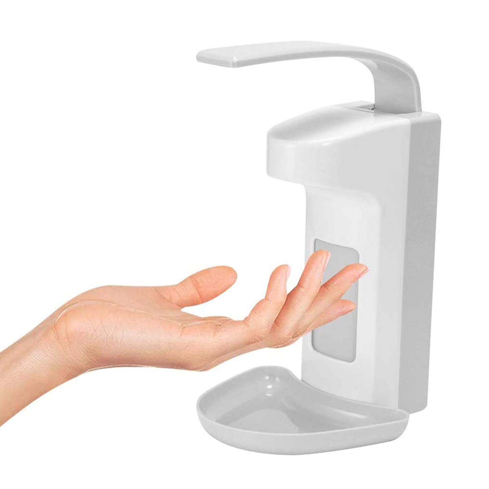 Wall Mounted Manual Soap Dispenser - 33.8 fl oz (1000ml) for Liquid Soap, Lotion, Shampoo & Disinfectant - Perfect for Bathroom, Kitchen & Commercial Use