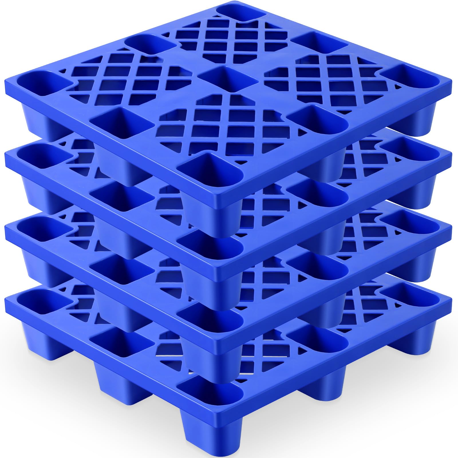 4-Pack Heavy Duty Plastic Pallet Grid Pads – 1764 Lbs Capacity, Waterproof & Lightweight – 31.5