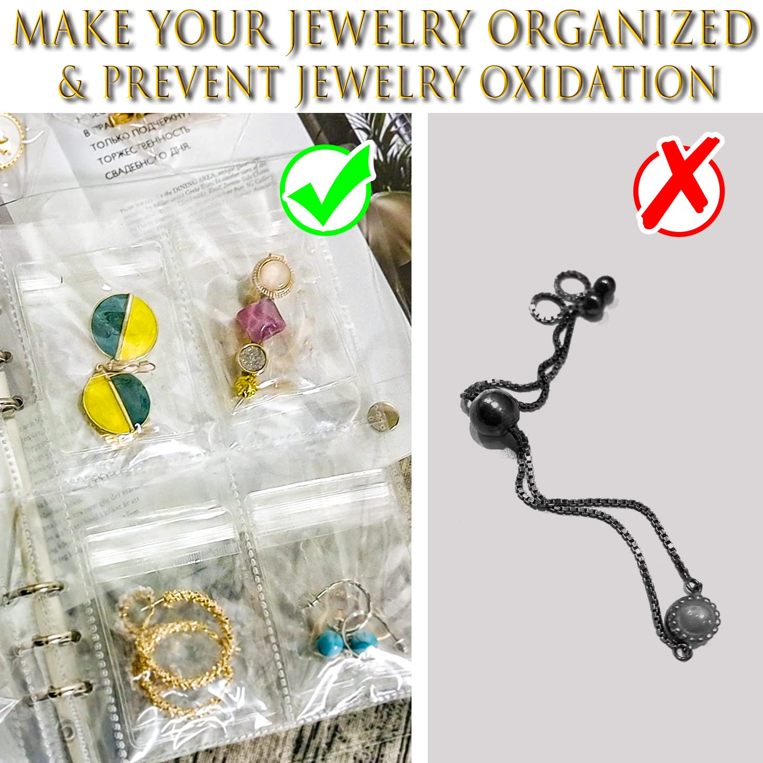 Transparent Jewelry Organizer Book - Earring, Necklace, Bracelet & Ring Holder with Zippered Pouch | Travel Jewelry Case for Women | Perfect for Home Storage, Travel & Gift Giving