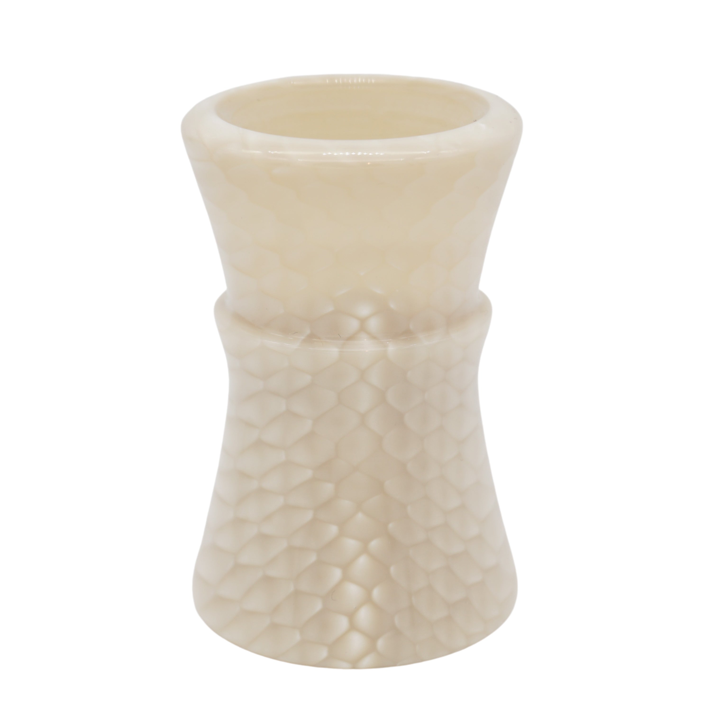 Ivory Snakeskin Handmade Shaving Brush Handle for Men - Premium 24mm & 26mm Knot Replacement - Perfect for Wet Shaving, Barber Shop & Grooming Gifts