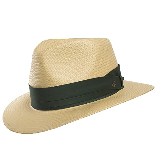 Natural Straw With Green Hatband