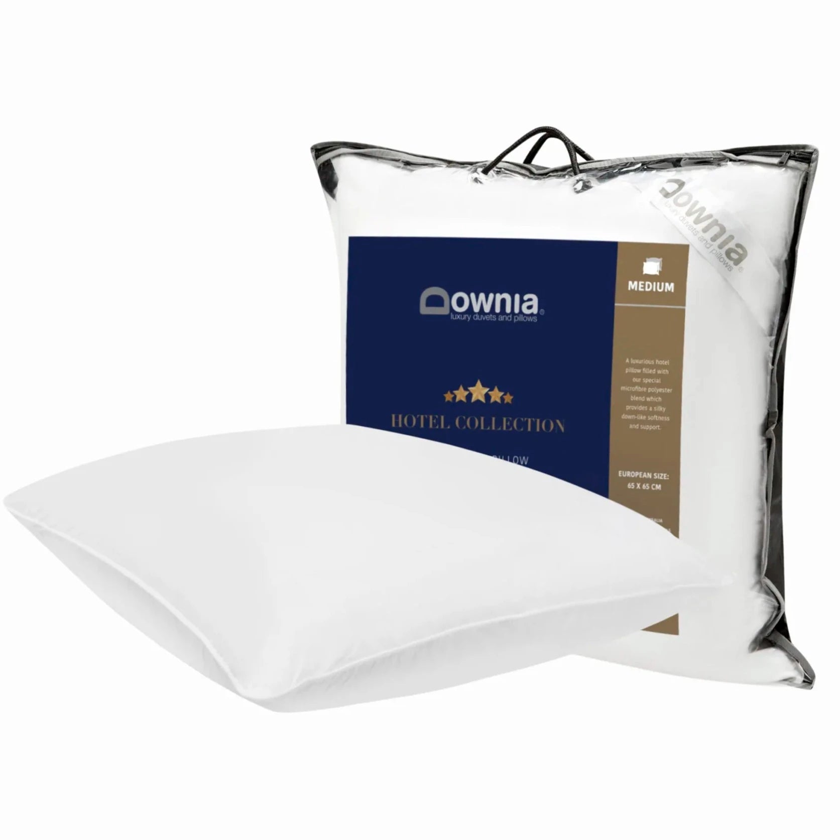 Premium Hotel Collection Microfiber Blend European Pillow by Downia - Ultra Soft & Hypoallergenic for Luxurious Bedroom & Guest Room Comfort