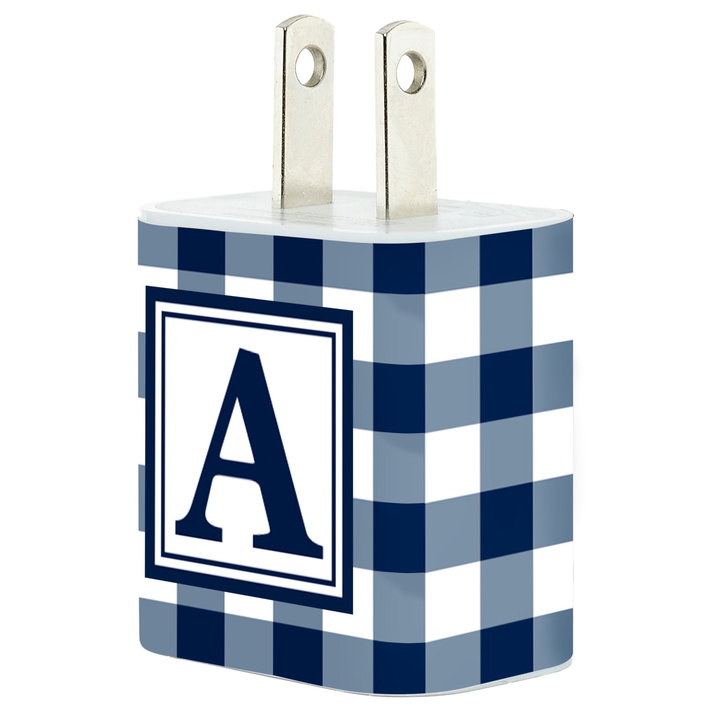 Monogram Navy Gingham Shirt - Personalized Custom Cotton Button Down for Men & Women | Perfect for Office, Date Night & Casual Outings