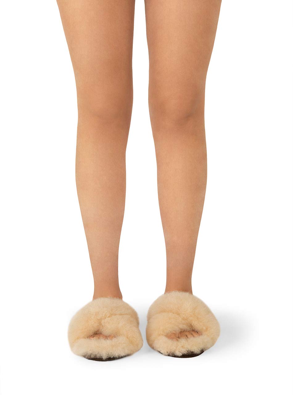 Crisscross Alpaca Slippers for Women & Men - Ultra Soft 100% Alpaca Wool Fleece Indoor House Shoes - Cozy Winter Home & Spa Slippers for Relaxation