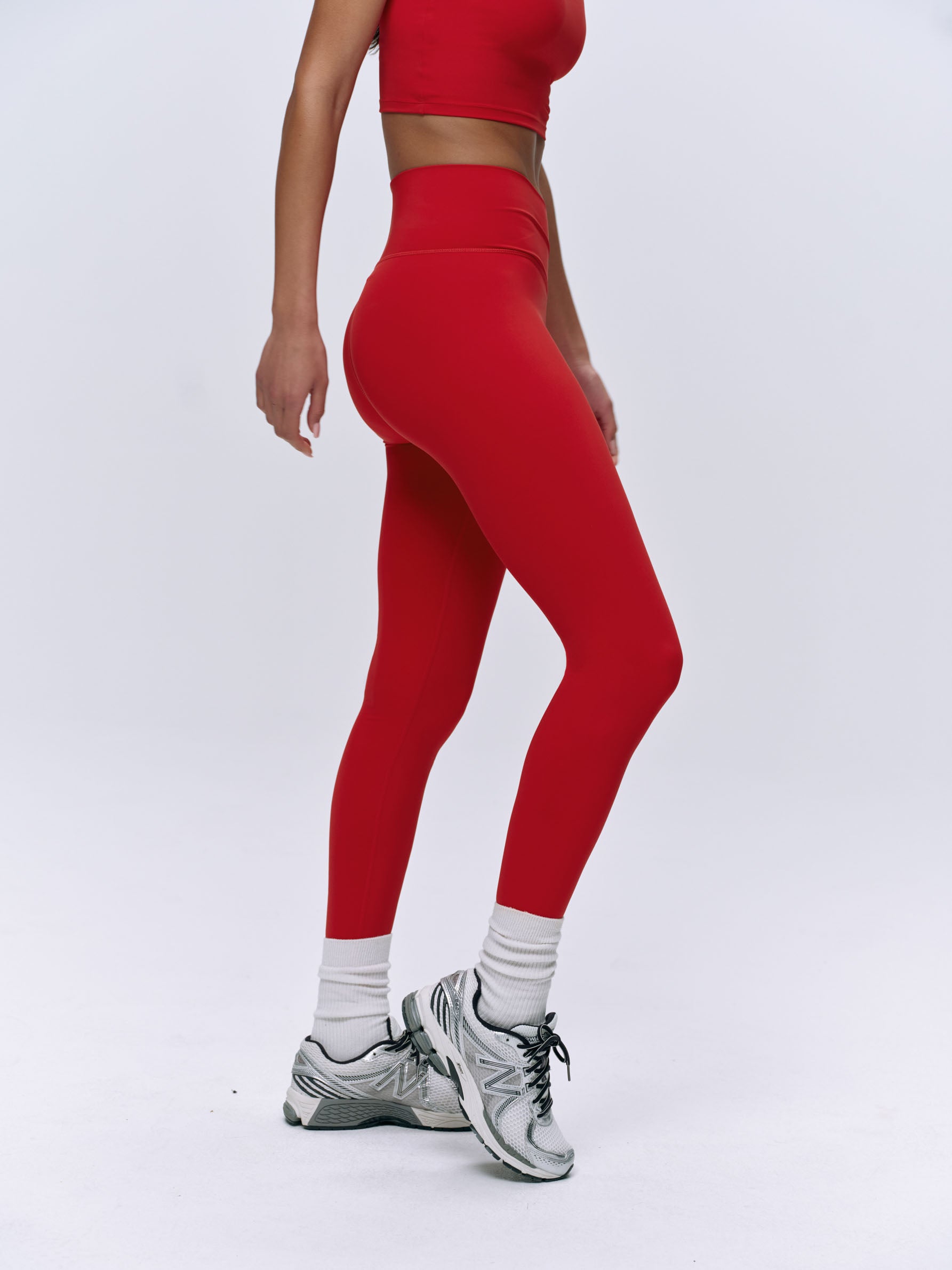 Ultimate Wrap Over Legging - Classic Red | High Waist Yoga Pants for Women | Perfect for Workouts, Yoga & Casual Wear