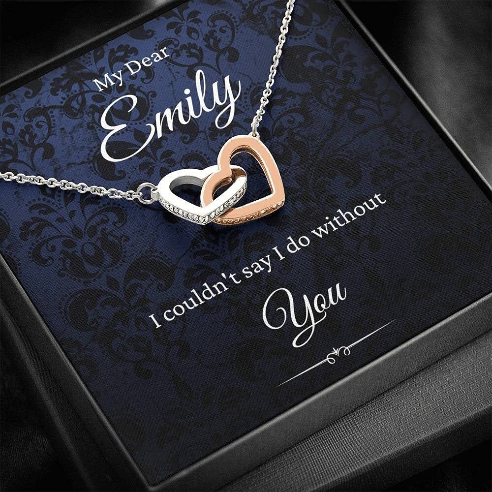 Personalized Heart Necklace - Handmade Bridesmaid Gift for Weddings & Proposals