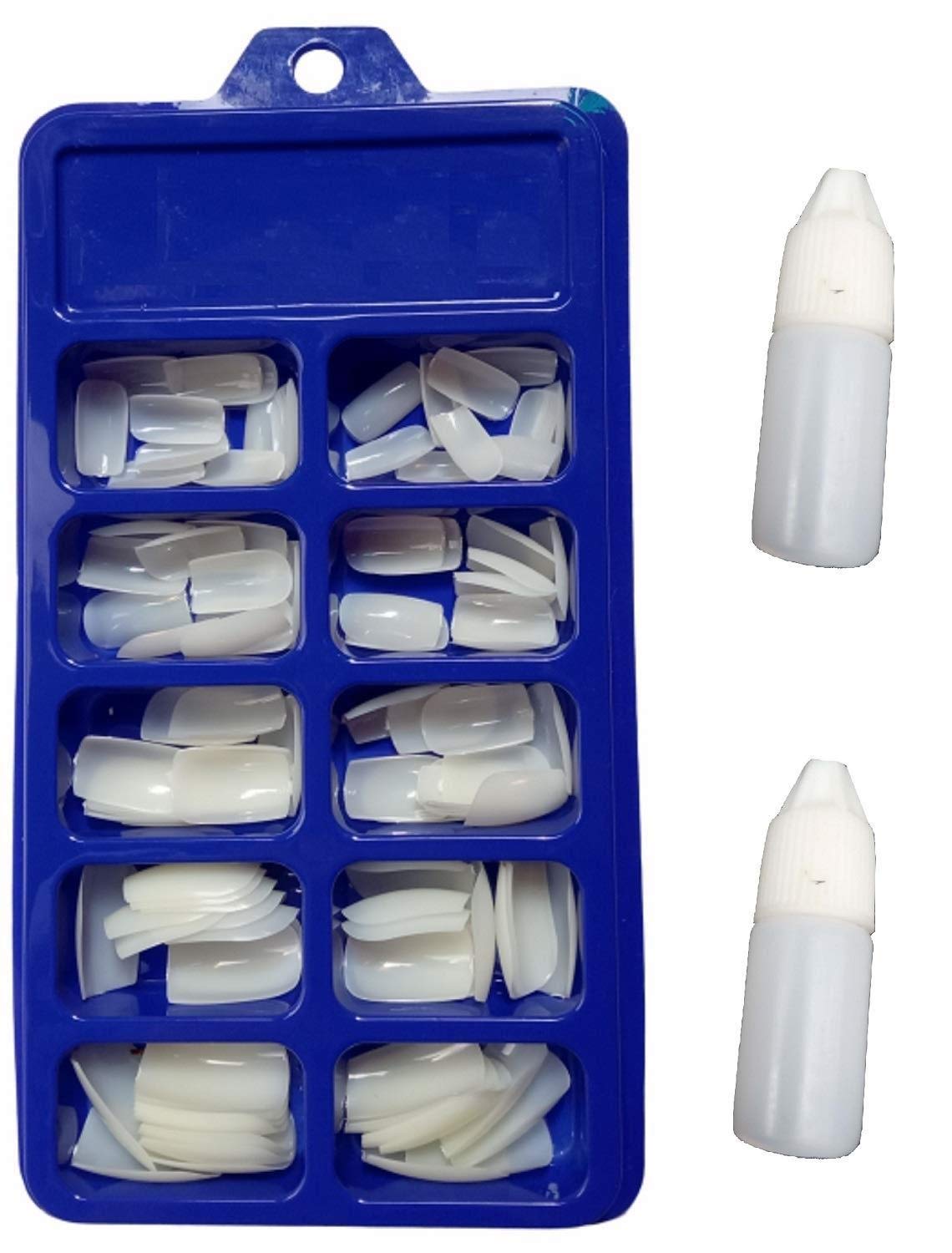 Premium Reusable Artificial Nails Set with 2x 3g Nail Glue - 100 Fake Nails & Strong Adhesive for Nail Extensions | Perfect for Salon, Home Manicure, Parties & Special Occasions