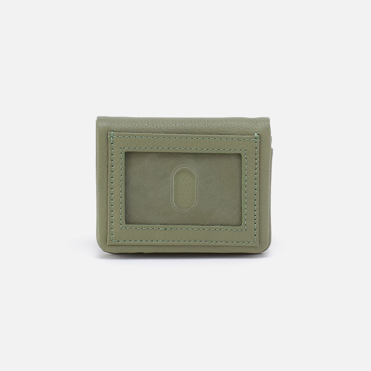 Lumen Mini Wallet in Pebbled Leather - Slim RFID Blocking Card Holder for Women & Men - Perfect for Travel, Everyday Use, and Gift Giving - Watercress Green