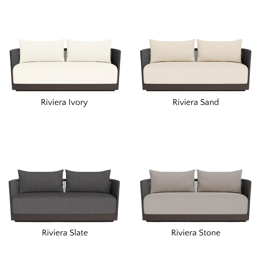 Antigua Outdoor 2-Seater Patio Sofa Set - Waterproof Wicker Furniture for Garden, Balcony, and Poolside Relaxation