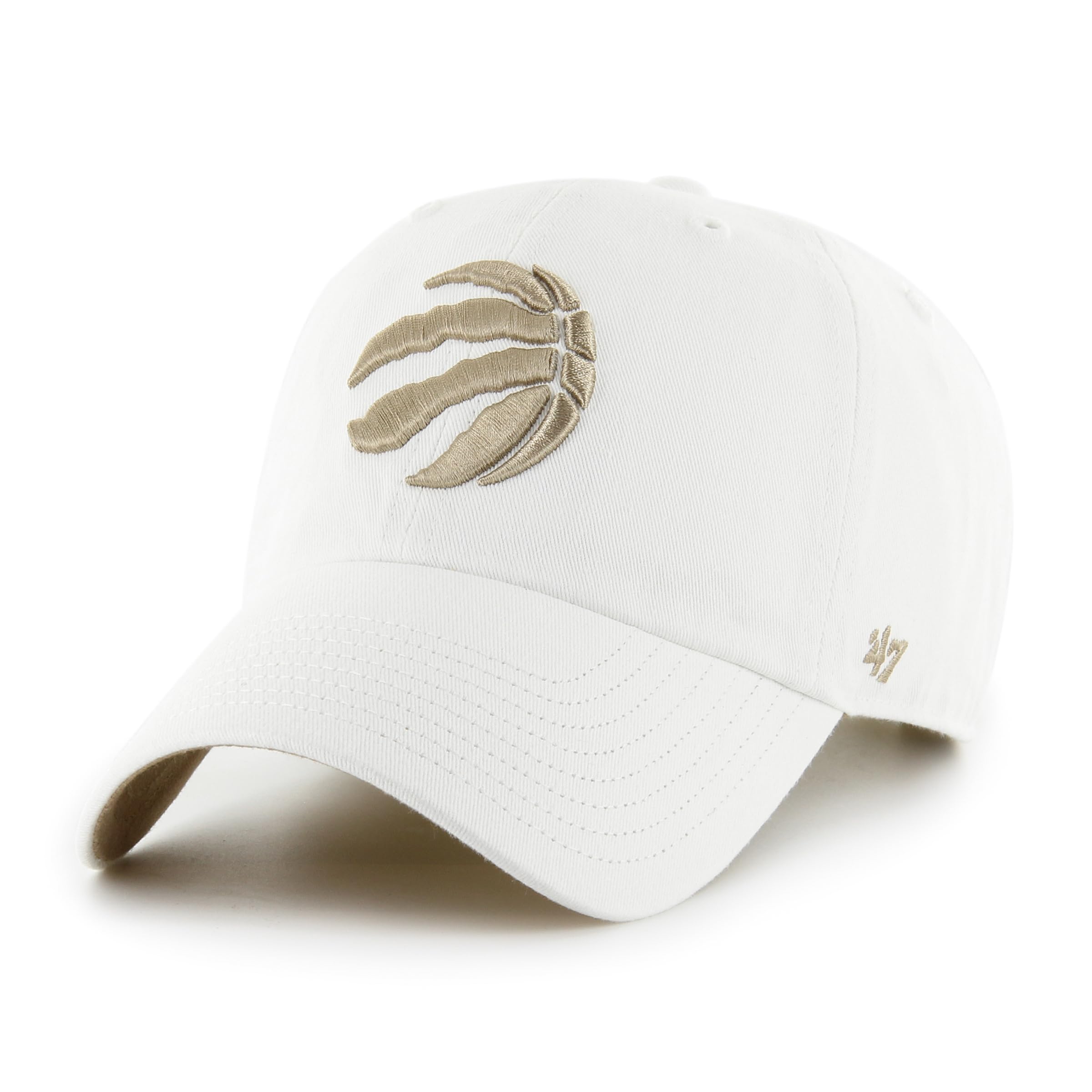 47 Brand Toronto Raptors Adjustable Baseball Cap - White with Gold Logo | NBA Fan Gear, Streetwear Fashion, Sports Accessories for Men & Women