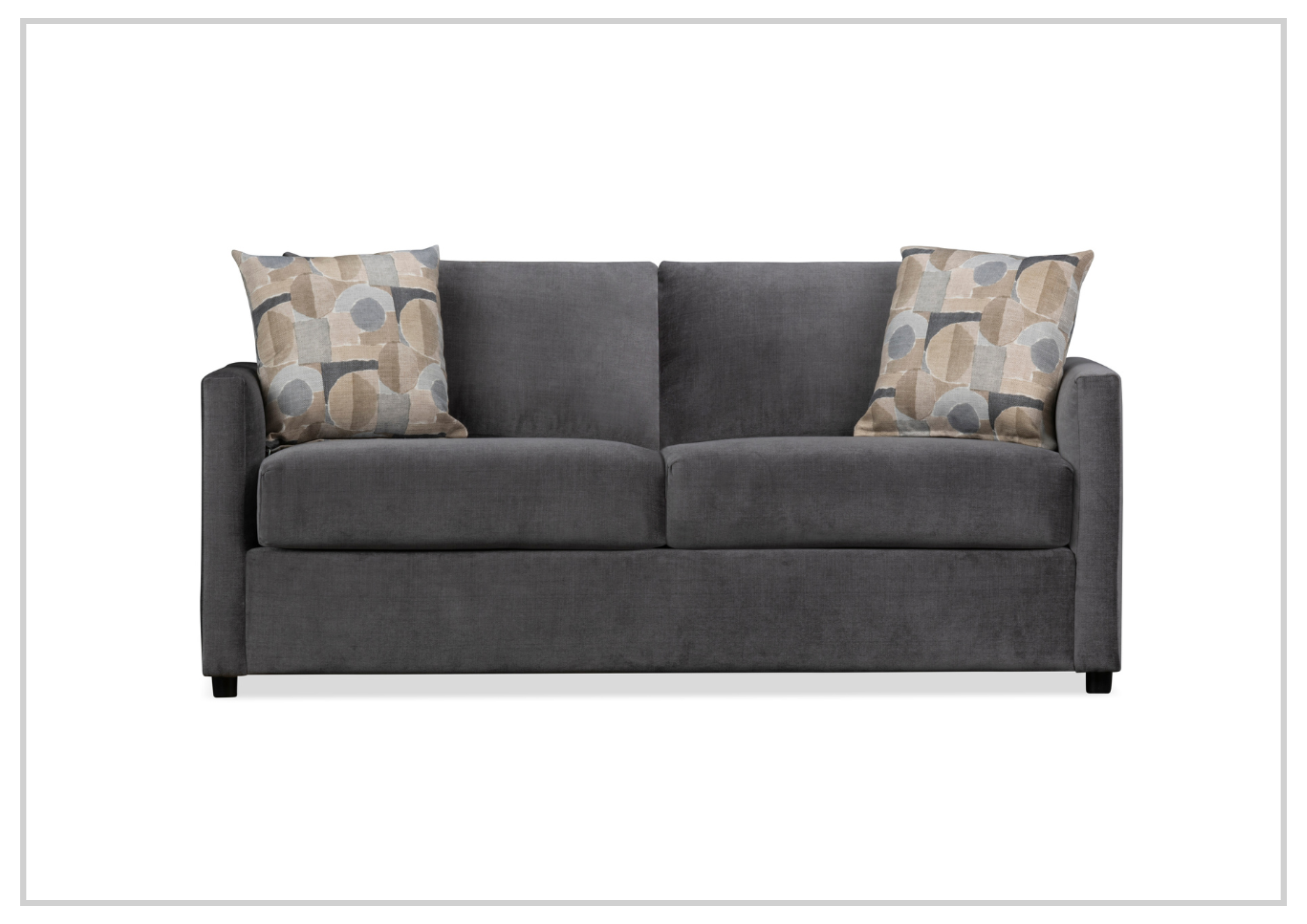 Klaussner Garrin Fabric Queen Sleeper Sofa Bed with Track Arms - Convertible Sofa for Small Spaces, Guest Room & Apartment Living