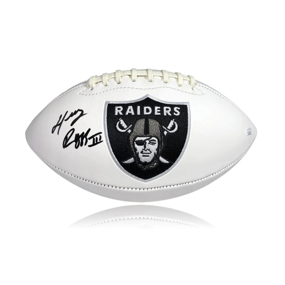Henry Ruggs III Signed Las Vegas Raiders White Logo Football - JSA Certified Autograph - Perfect for NFL Collectors, Memorabilia Displays & Raiders Fan Gifts