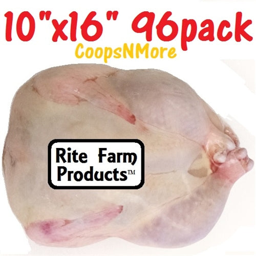 96 Pack 10x16 Inch Poultry Shrink Bags for Chicken, Turkey & Meat - Freezer Safe Vacuum Sealer Bags for Food Storage & Meal Prep