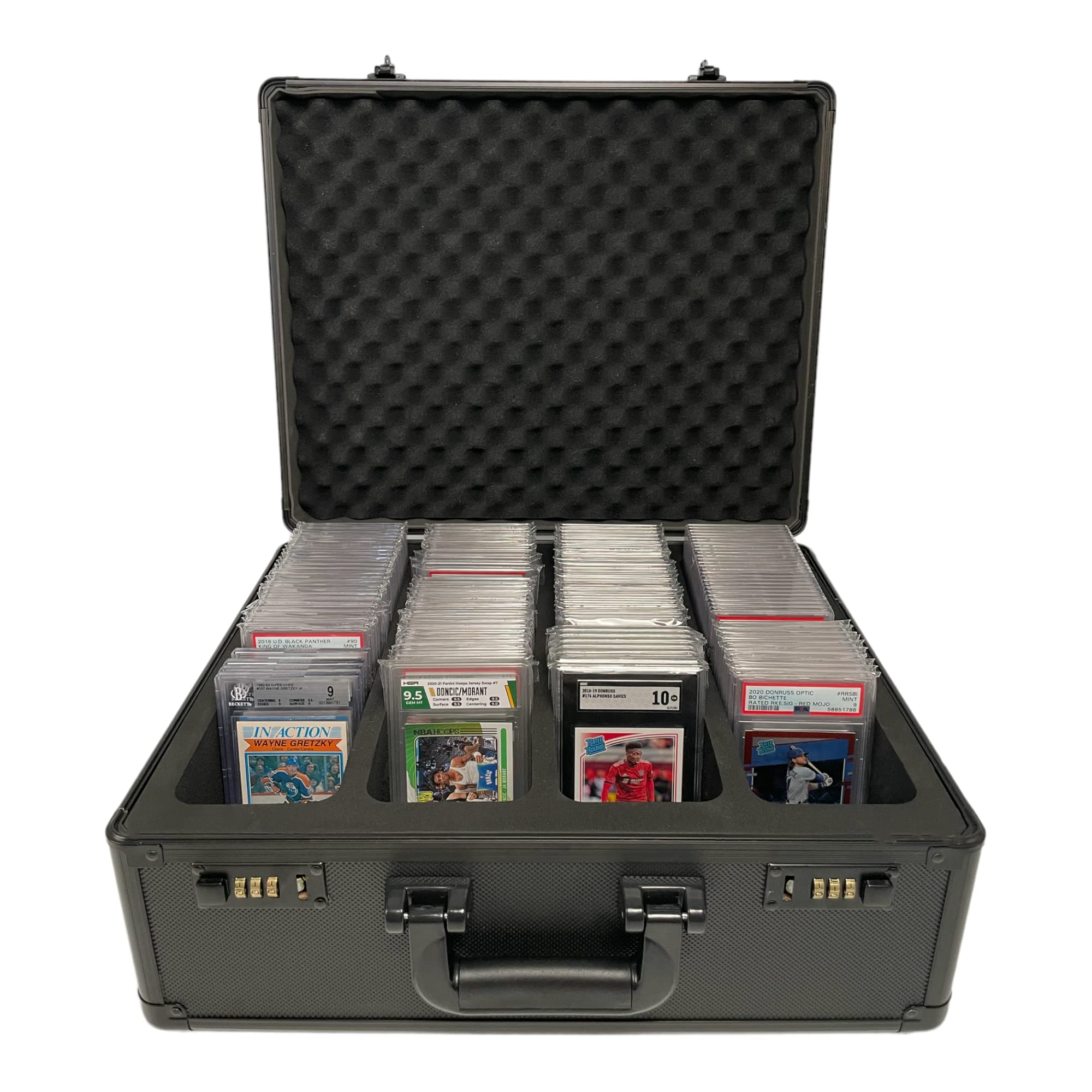 SLAB SAFE XL Graded Sports Trading Card Storage Box - Secure Case for Baseball, Basketball, Football & Hockey Cards - Durable Card Carrying & Travel Case - Perfect for Collectors, Conventions & Card Shows