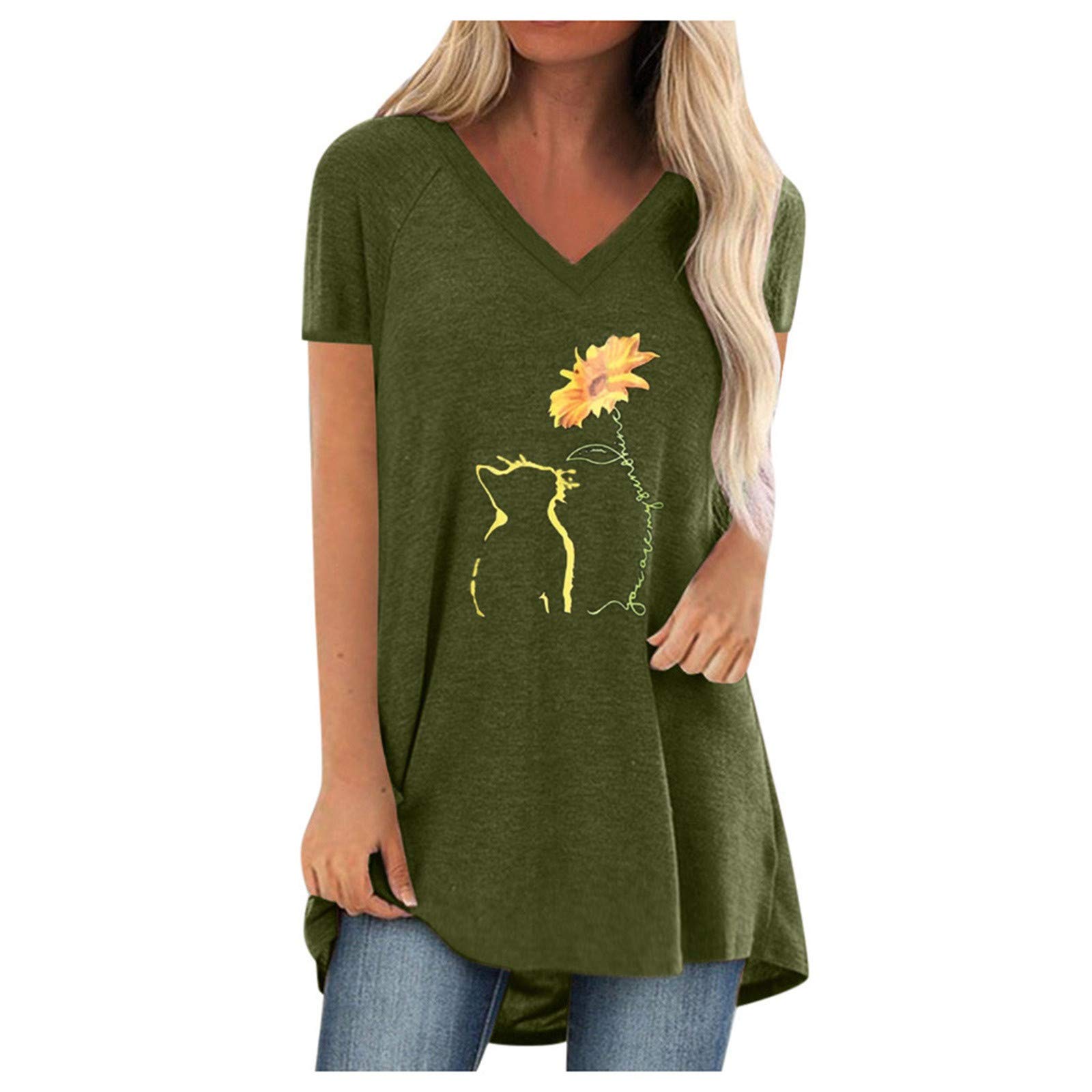 Vintage Oversized Graphic T-Shirts for Women - Round Neck Short Sleeve Casual Blouse - Fashionable Flowy Tops for Everyday Wear, Street Style & Summer Outfits