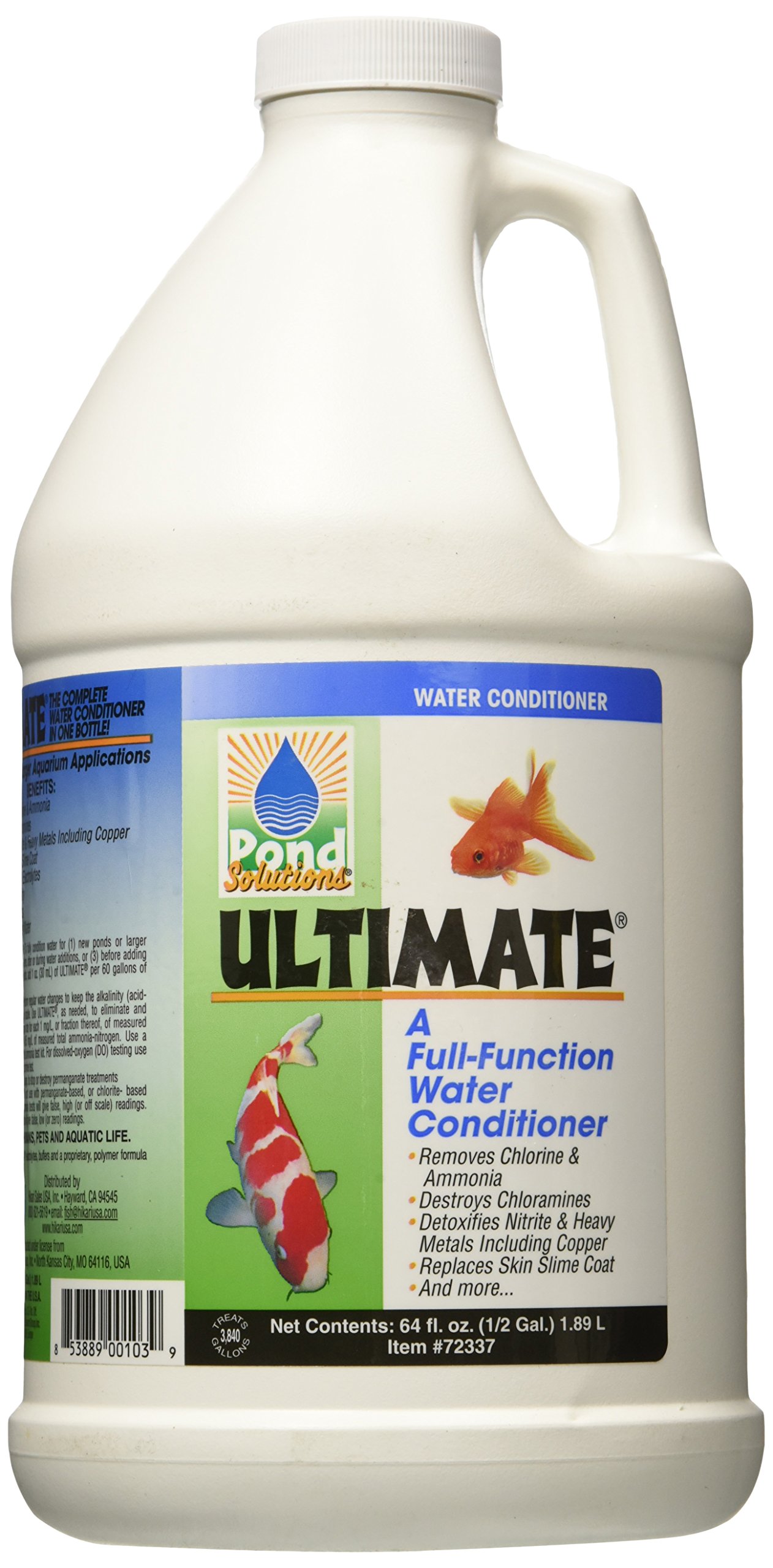 Hikari AHK72337 Ultimate Aquarium Water Conditioner for Fish Tanks - 0.5 Gallon | Removes Chlorine & Heavy Metals | Safe for Freshwater & Saltwater Fish | Perfect for Water Changes & New Tank Setup