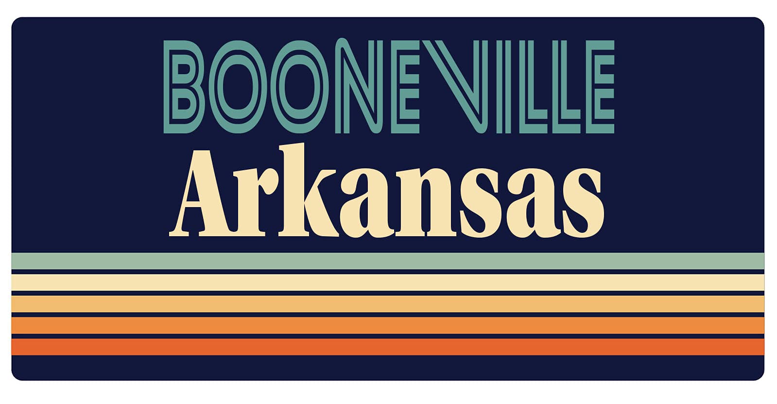 Booneville Arkansas Retro Fridge Magnet - 5 x 2.5 Inch Vintage Souvenir | Perfect for Refrigerators, Lockers & Office Decor