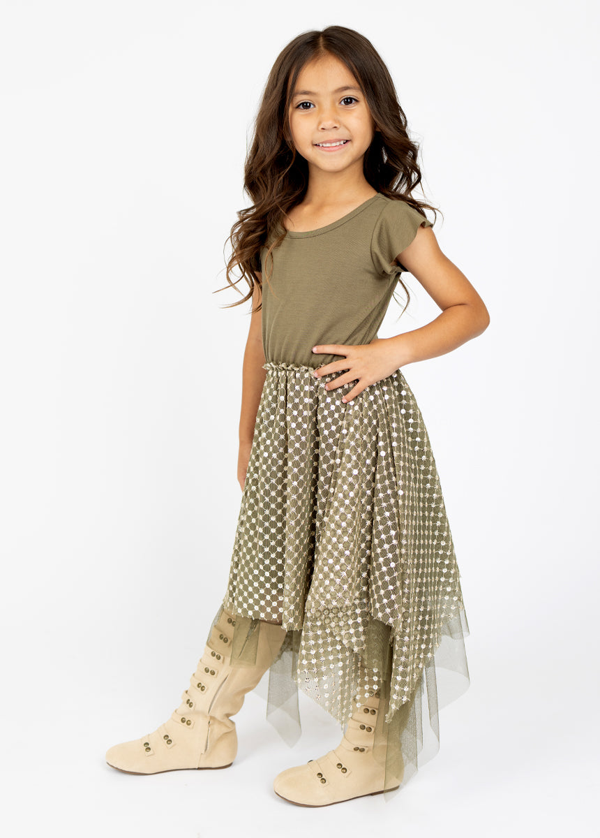 Stylish Tina Dress in Army Green - Women's Casual & Party Wear for Everyday Fashion