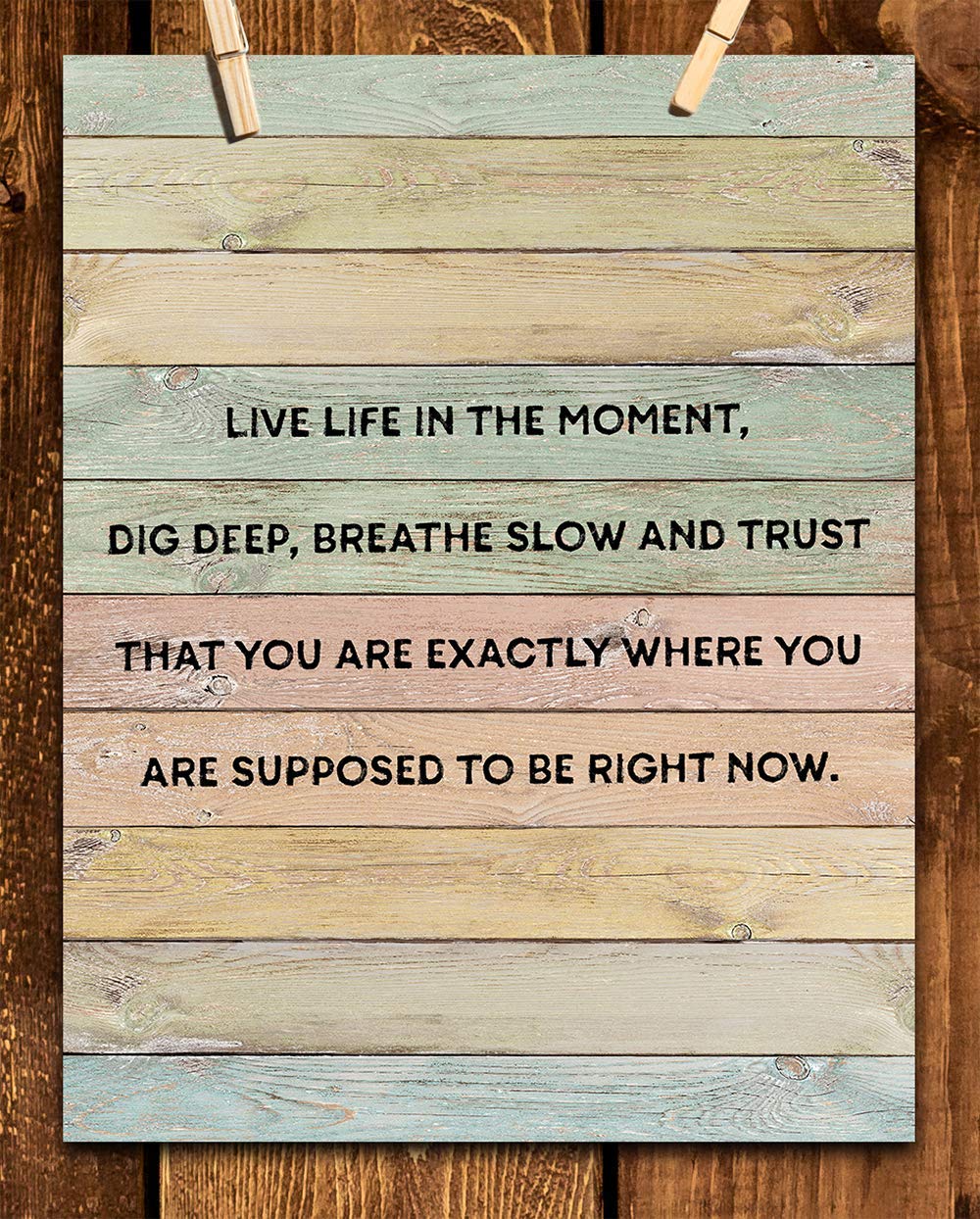 Inspiring Quotes Wall Art - Zen Decor for Home & Office, 11x14 Unframed Print