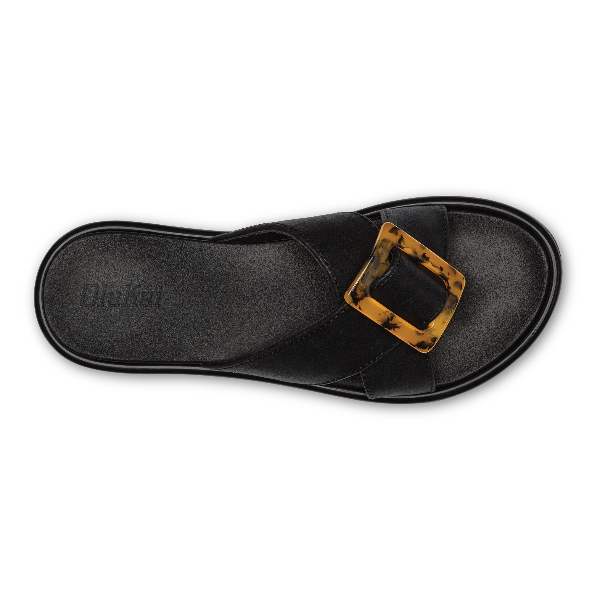 Black La'i Slide Sandals - Comfortable & Stylish for Beach, Pool, and Summer Outdoor Activities