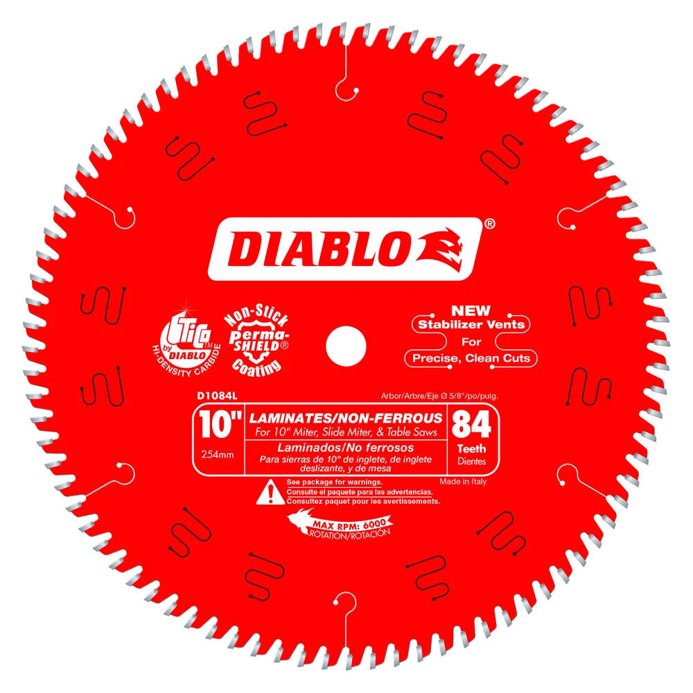 10-Inch x 84-Tooth Laminates & Non-Ferrous Metals Saw Blade - 4 Pack | Perfect for Cutting Plywood, MDF, Aluminum & Copper Pipes | Durable & Precise Cuts for Woodworking & Metal Projects