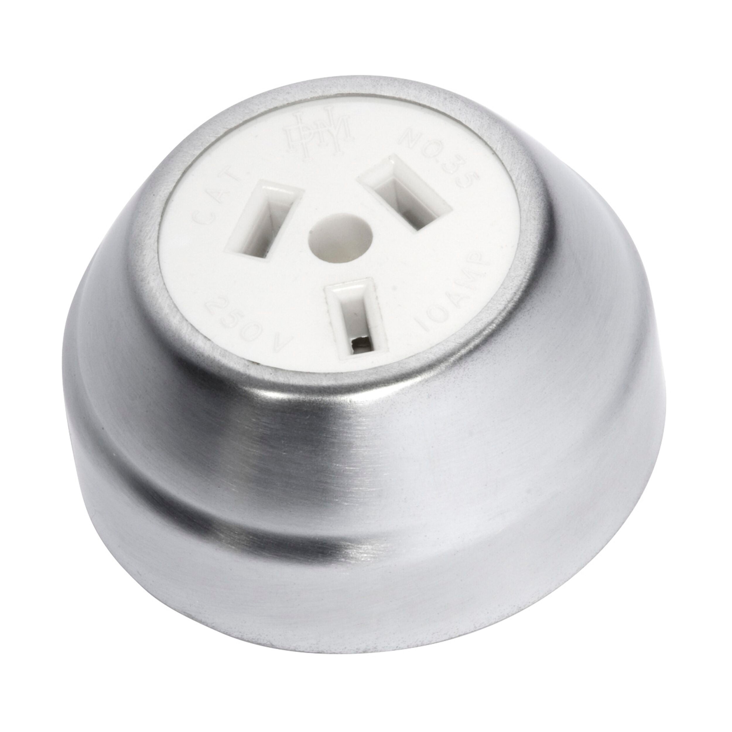 5535 Socket Federation White Mechanism Satin Chrome D60xP29mm - Heavy Duty Electrical Connector for Industrial Equipment & Machinery