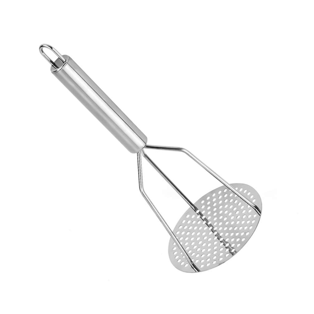 2-Pack Hemoton Potato Masher & Garlic Slicer - Stainless Steel Kitchen Utensil for Mashed Potatoes, Baby Food, and Vegetable Prep | Perfect for Home Cooking, Meal Prep, and Professional Kitchens