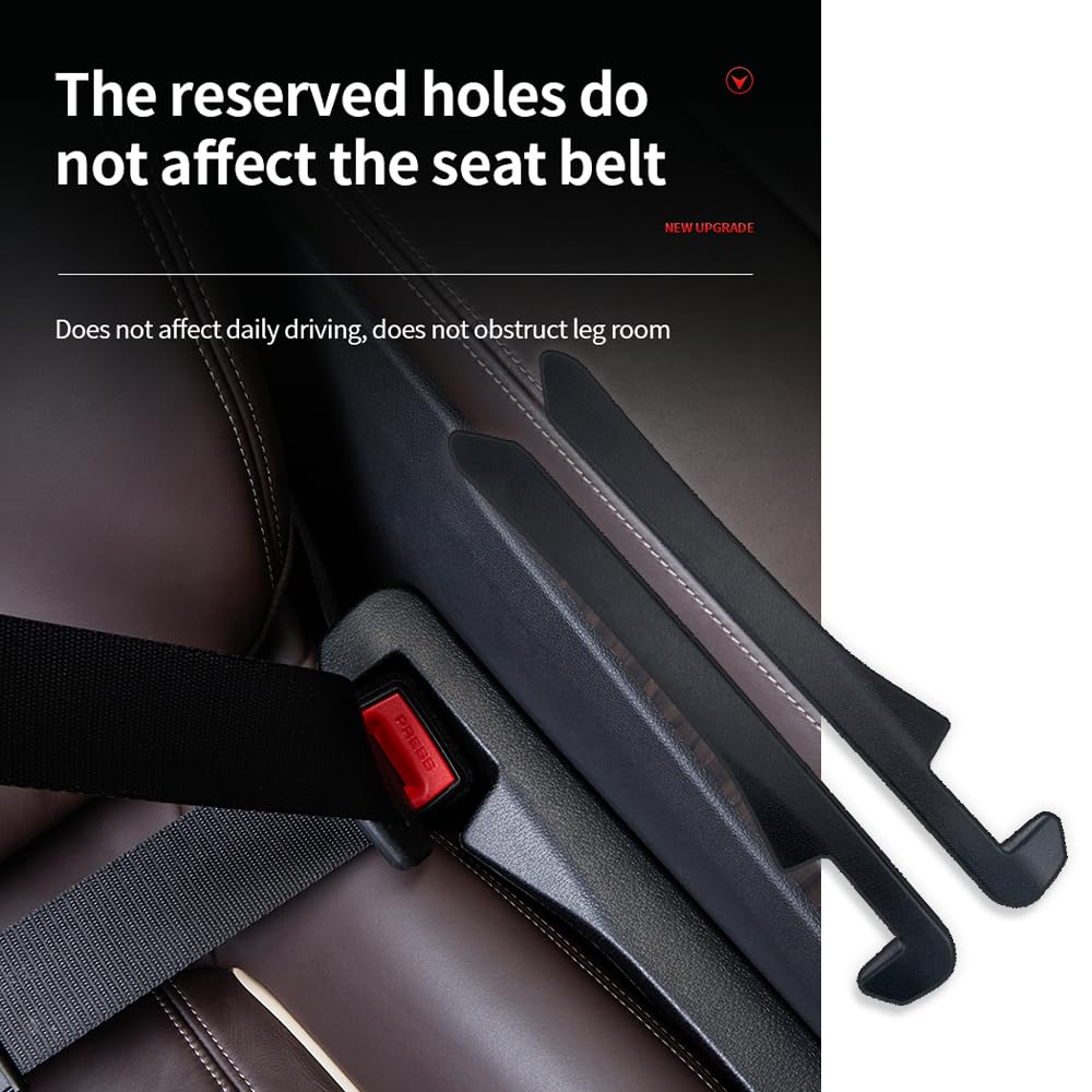 2PCS Universal Car Seat Gap Filler Organizer - Phone Holder, Key & Purse Storage - Fits Most Cars, Trucks & SUVs - Black Interior Accessories (Perfect for Road Trips & Daily Commute)