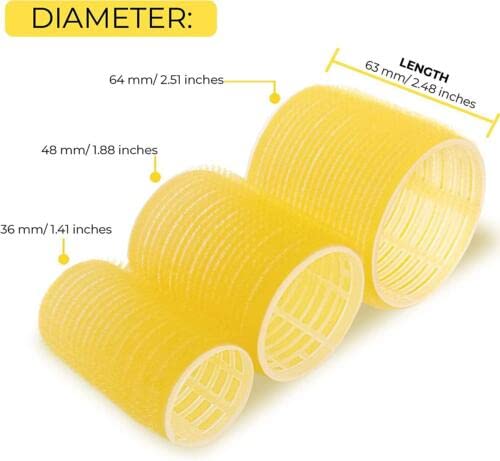 HoitoDeals 18-Piece Large Hair Rollers Set with Clips - 3 Sizes for Voluminous Curls - Perfect for Home Styling, Salon Use, and Special Occasions