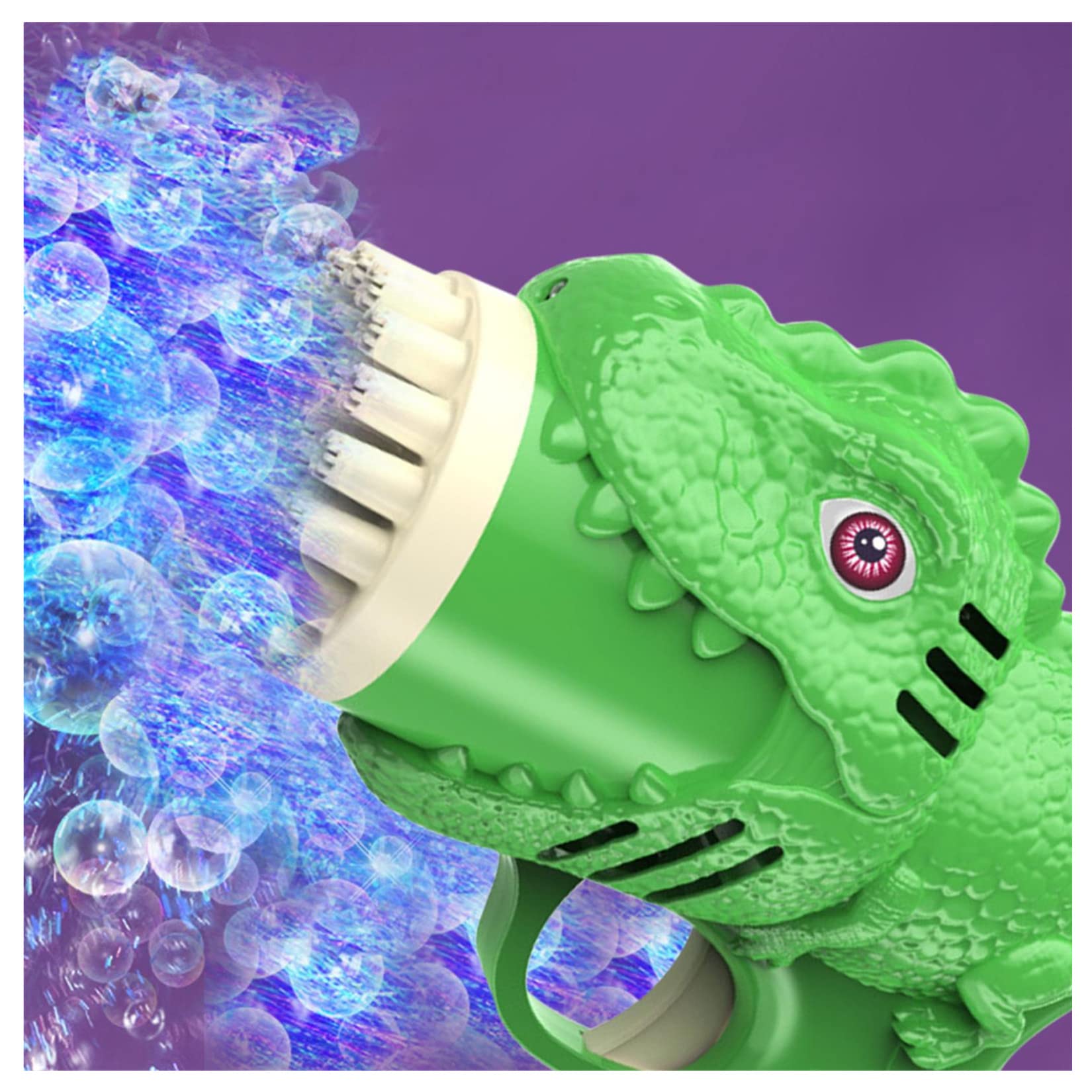 Dinosaur Bubble Maker Machine - 28-Hole Electric Automatic Bubble Blower Toy for Kids | Fun Outdoor Birthday Party Favors & Activities | Perfect for Backyard Play, Summer Festivals & Children's Events
