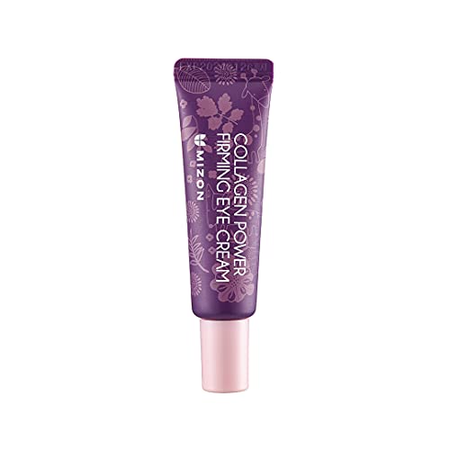 MIZON Collagen Power Firming Eye Cream - Anti-Wrinkle Treatment with Hyaluronic Acid & Elastin Booster for Moisturizing & Skin Elasticity (10ml/0.34oz) - Dark Circle Reducer & Eye Bag Treatment for Day & Night Use