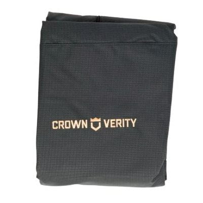 Crown Verity Black 36-Inch BBQ Charbroiler Cover with Roll Dome - Heavy Duty Weatherproof Protection for Outdoor Grills, Patio & Backyard Use