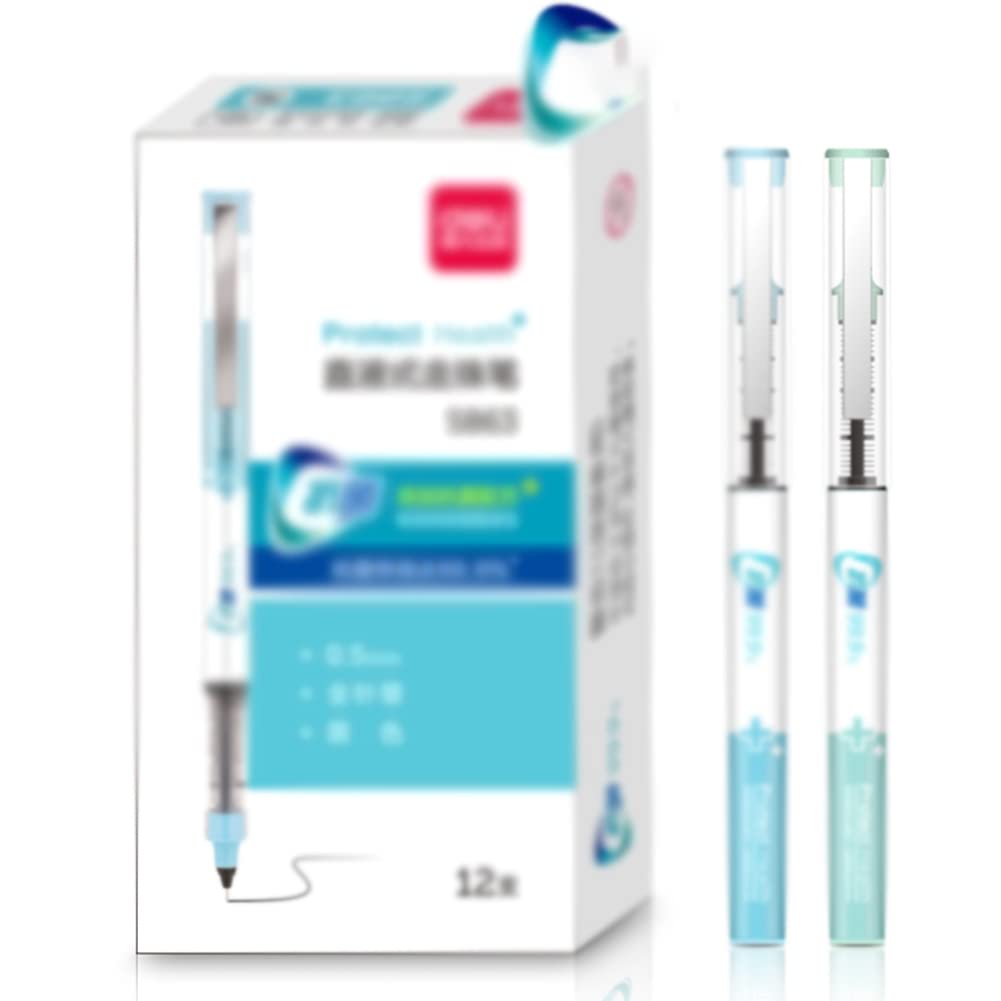 6/12 Pack 0.5mm Extra Fine Point Black Gel Pens - Long Lasting Liquid Ink for Smooth Writing, Quick-Drying School & Office Supplies - Perfect for Note Taking, Journaling, and Professional Documents